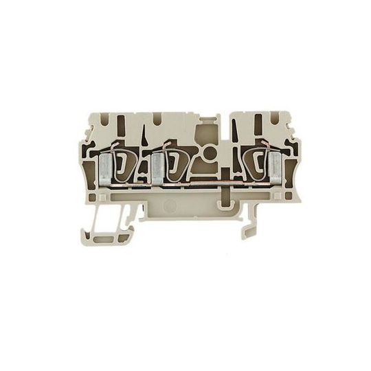Weidmüller ZDU 2.5/3AN Läpivientiriviliitin beige, 0,5-4 mm², 24 A Pituus: 64.5 mm