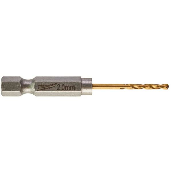 Milwaukee SHOCKWAVE Red Hex HSS-G TIN Metalliporanterä 2 kpl:n pakkaus 2 mm