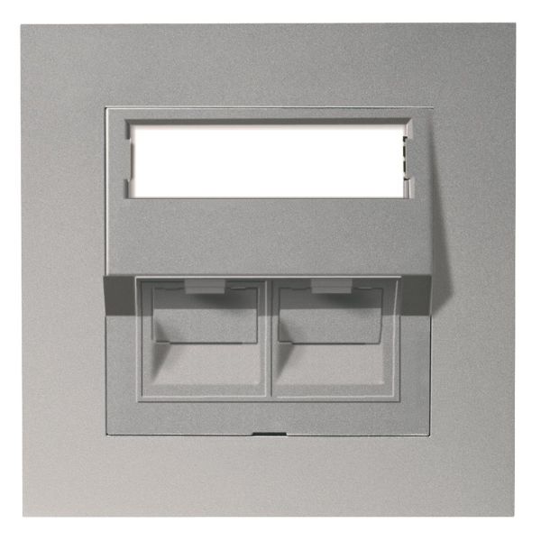 Elko EKO05566 Modulaarinen pistorasia 1xRJ45, STP C6A Alumiini