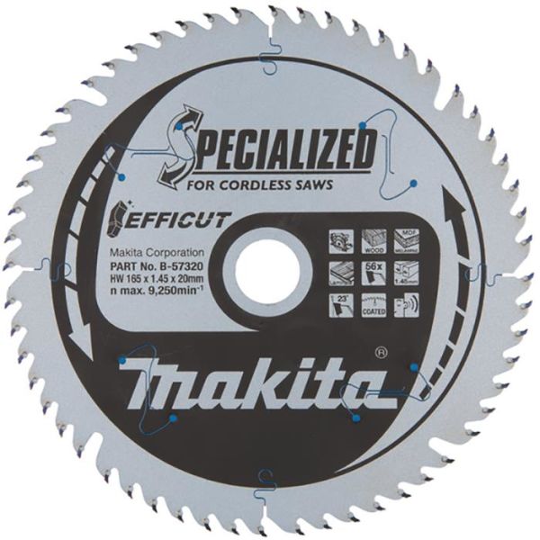 Makita B-57320 Pyörösahanterä Efficut, Ø 165 mm