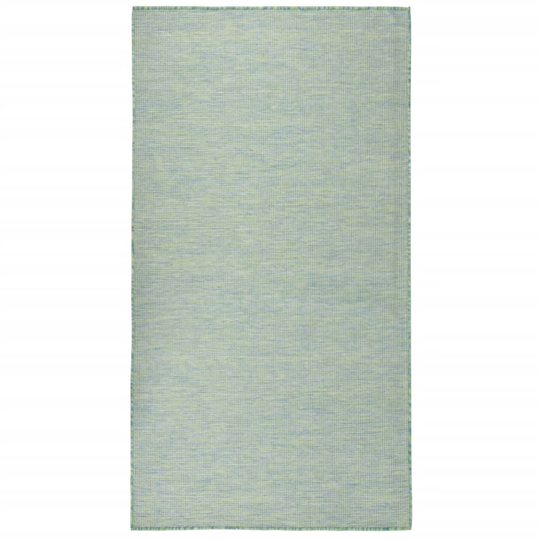 vidaXL Ulkomatto Flatweave 140x200 cm turkoosi