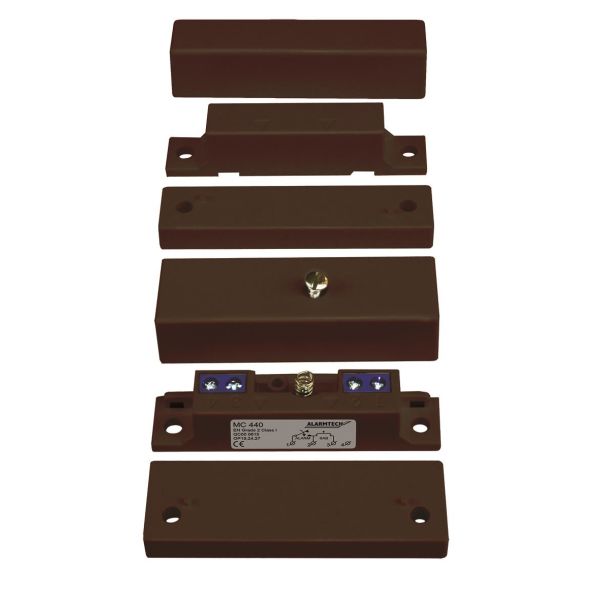 Alarmtech MC 440 B Magneettikytkimet pinta-asennus, NC-toiminnolla Ruskea