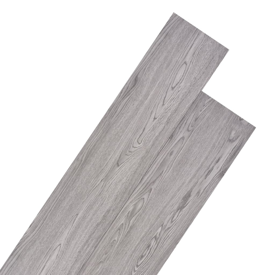 vidaXL PVC lattialankku ei-itsekiinnittyvä 5,26 m² 2 mm tummanharmaa