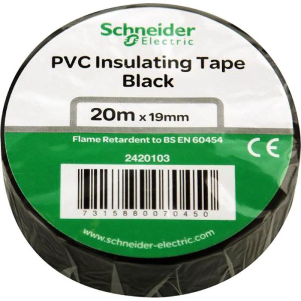 Schneider Electric 2420103 Sähköteippi 19 mm x 20 m Musta