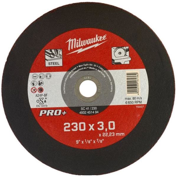 Milwaukee SCS 41 PRO+ Katkaisulaikka 230x3 mm.