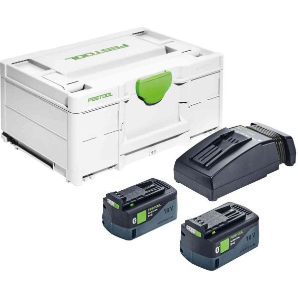 Festool SYS3 ENG 18V 2x5,2/TCL6 Latauspaketti systainerin kanssa