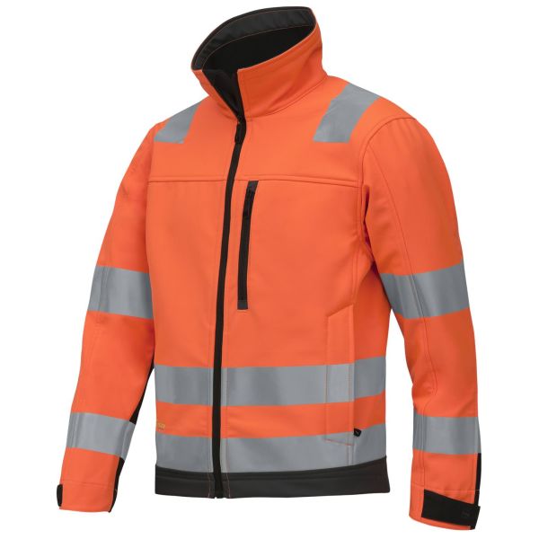 Snickers 1230 AllroundWork Softshelltakki heijastimet, oranssi XS