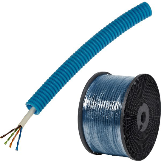 Pipelife Kat6/KTV PowerFlex Multimediakaapeli Esireititetty 2xUTP6, 20 mm x 150 m