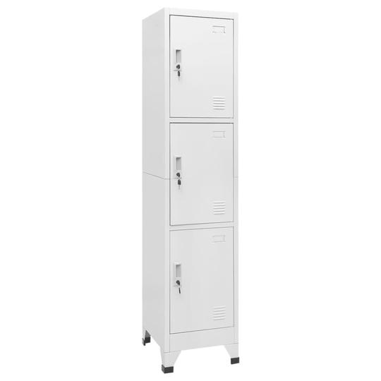 vidaXL Lukkokaappi 3 lokerolla 38x45x180 cm