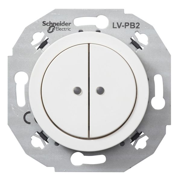 Schneider Electric WDE011071 Pienjännitepainike valkoinen 2-napainen