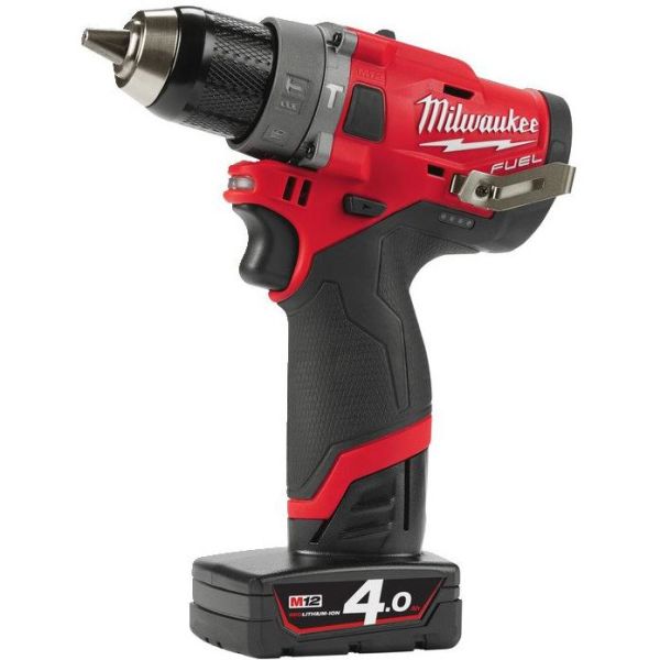 Milwaukee M12 FPD-402XA Iskuporakone sis. tarvikkeet, 4,0 Ah:n akun, laturin