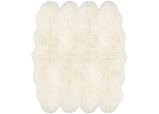 Aito lampaantalja Merino natural white Octo ±170x180 cm