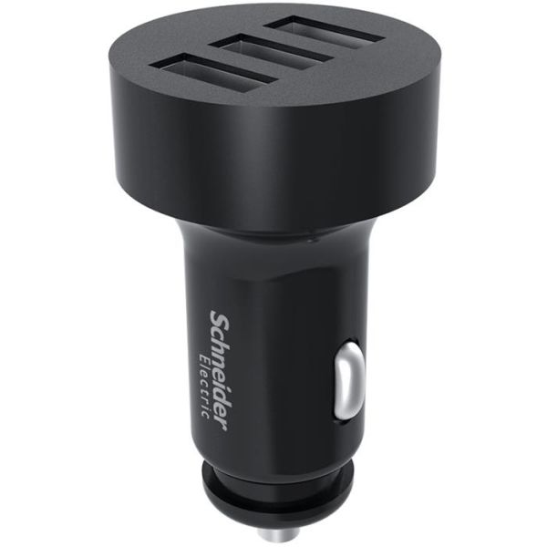 Schneider Electric TR9C03BK Autolaturi USB, 3 lähtöä