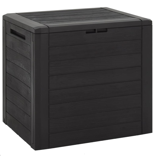 vidaXL Puutarhan varastoarkku ruskea 58,5x46x55 cm polypropeeni