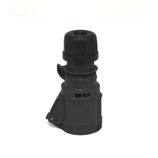 Garo S 332-7 S Jatkopistorasiat IP44, 4-napainen, 32A, lukituslaite 500 V, musta, 7 h