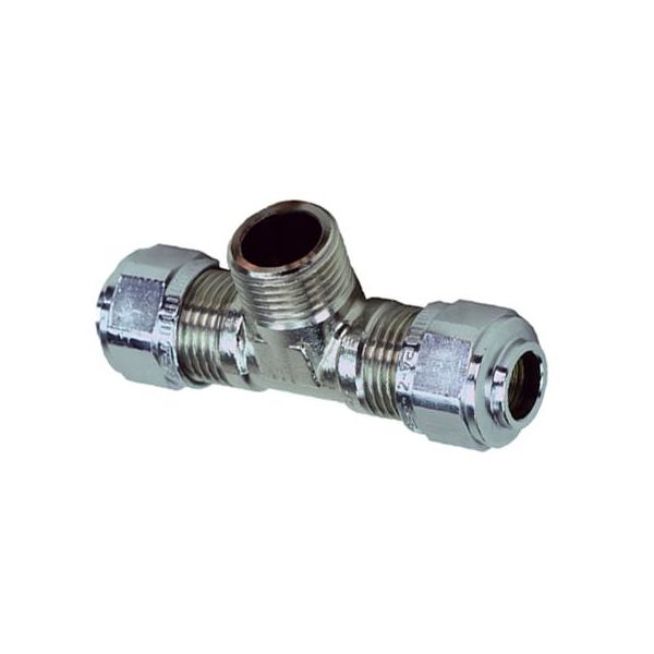 Gelia 3006128902 Kiristysrengasliitin ROT, T-putki x ulkokierre, nikkelipinnoitettu 10 x G15