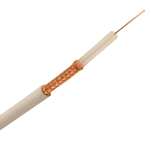Nexans RG 59 LSZH Koaksiaalikaapeli valkoinen, ulkomitta 3.7 mm Laatikko, 100 m