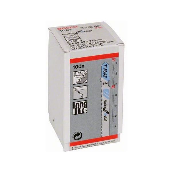 Bosch Flexible for Metal Pistosahanterä 1-3mm:n pellit, 92 mm 100 kpl