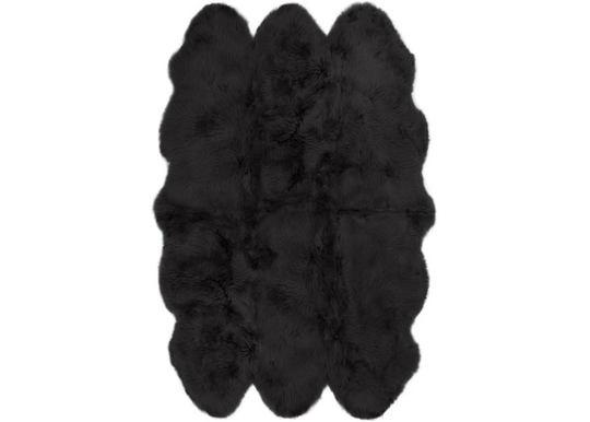Aito lampaantalja Merino black Sexto ±130x180 cm