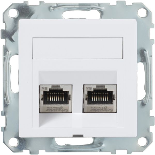 Schneider Electric WDE002440 Modulaarinen pistorasia keskiöpeitelevy, kalteva