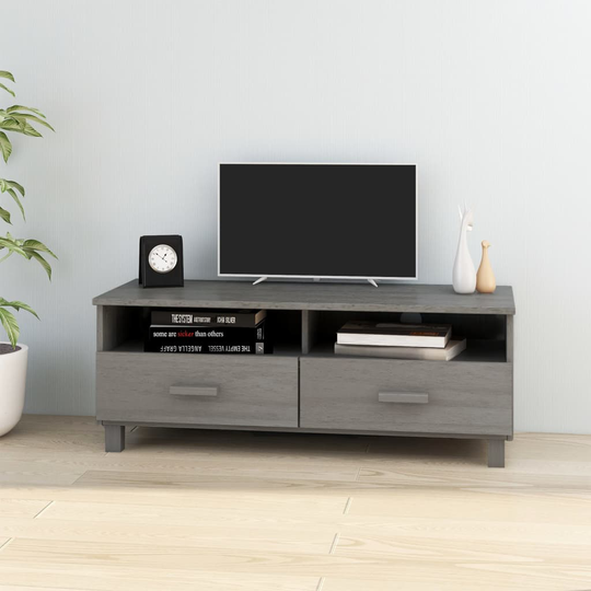 vidaXL TV-taso vaaleanharmaa 106x40x40 cm täysi mänty