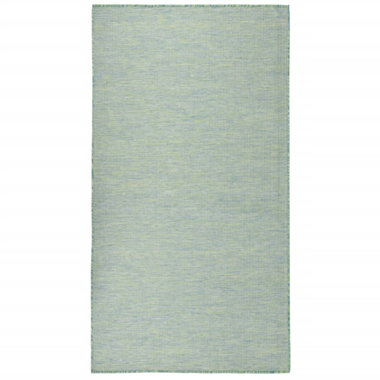 vidaXL Ulkomatto Flatweave 80x150 cm turkoosi