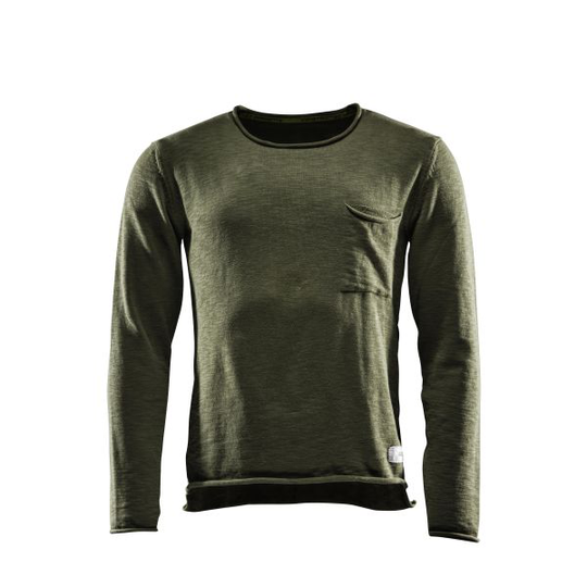Monitor Sweat One Neulepaita pitkähihainen, oliivinvihreä Koko XS