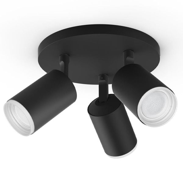 Philips Hue Fugato Kohdevalaisin musta, 3 x 5,7 W LED