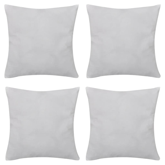 vidaXL Valkoinen Tyynynpäällinen Puuvilla 4kpl 40 x 40 cm