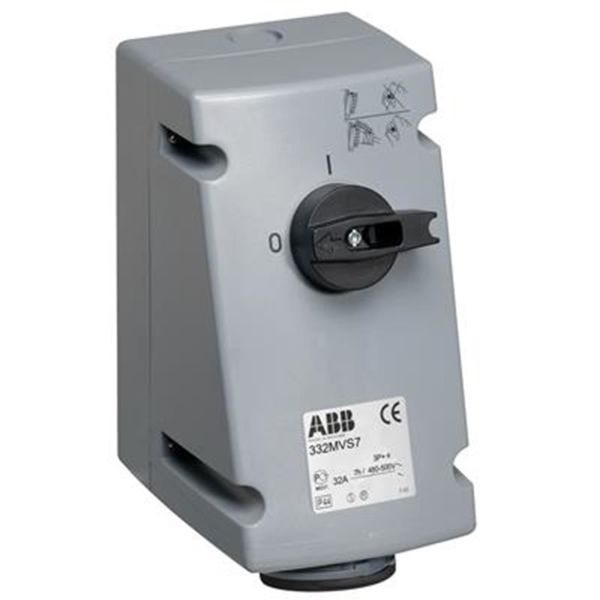 ABB 2CMA167701R1000 Seinäpistorasia IP44, 3P+J, 32 A 500 V