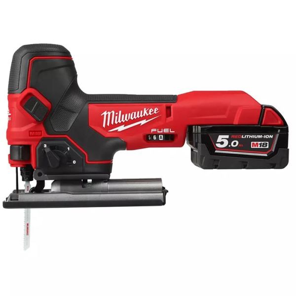 Milwaukee M18 FBJS-502X Pistosaha sis. 5,0 Ah:n akut ja laturin