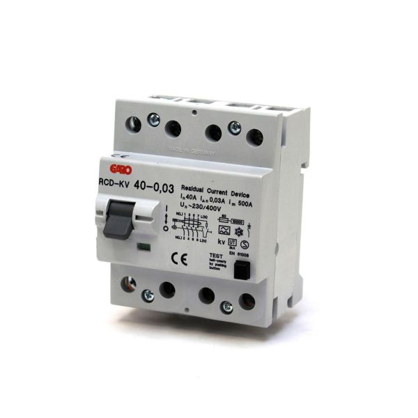 Garo RCD 4P 40A 30MA Vikavirtasuoja 4-napainen, 40A, 30mA