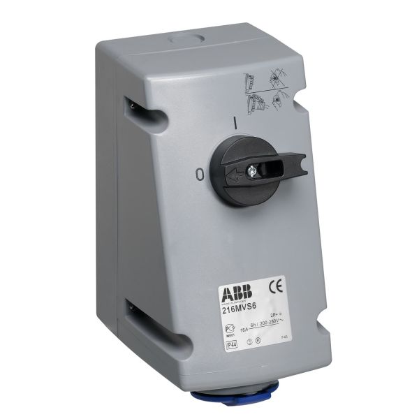 ABB 2CMA167646R1000 Seinäpistorasia IP44, 2P+J, 16 A