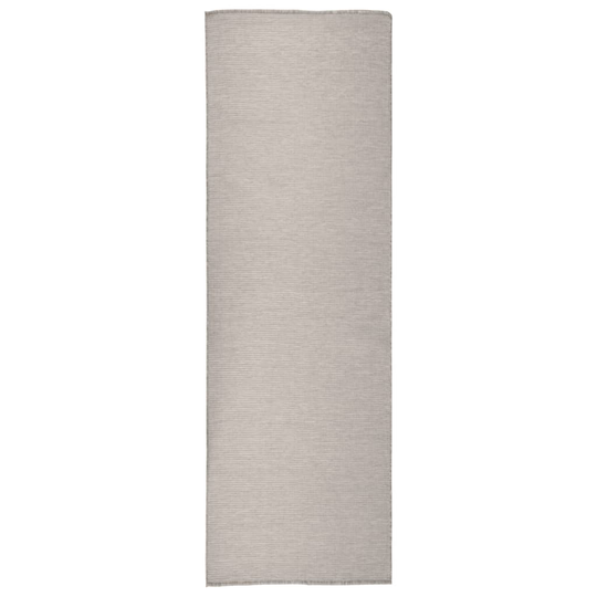 vidaXL Ulkomatto Flatweave 80x250 cm harmaanruskea