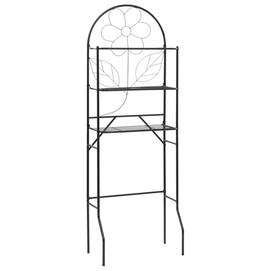 vidaXL WC-hylly musta 60 x 33 x 174 cm