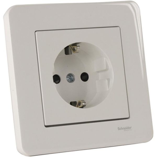 Schneider Electric Exxact Seinäpistorasia upotettava, maadoitettu, 1-osainen, irrotettava kehys