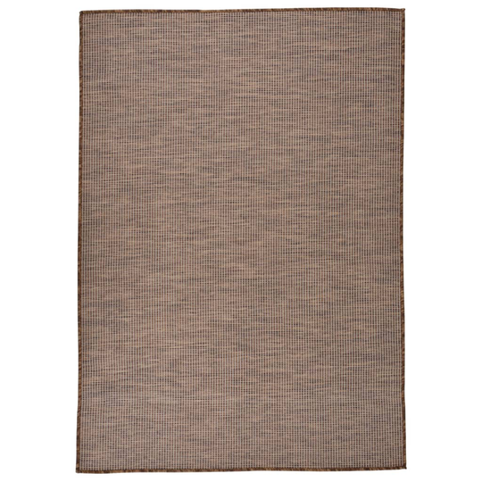 vidaXL Ulkomatto Flatweave 160x230 cm ruskea