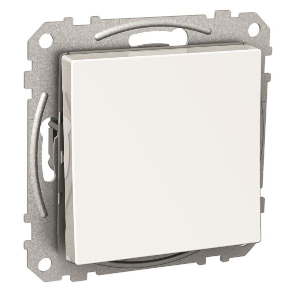 Schneider Electric Exxact WDE002122 Kytkin nelikulmainen keinuvipu, mukana kourat, valkoinen porras/1-napainen