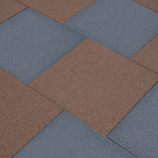 vidaXL Kaatumissuojalevyt 12 kpl kumi 50x50x3 cm harmaa