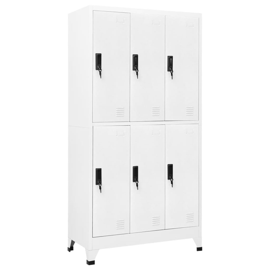 vidaXL Pukukaappi valkoinen 90x45x180 cm teräs