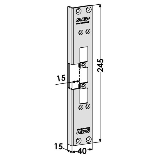STEP ST6504 Tolppa malliin STEP 60 Silent 15 x 245 x 15 mm