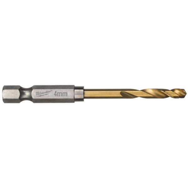 Milwaukee SHOCKWAVE Red Hex HSS-G TIN Metalliporanterä 2 kpl:n pakkaus 4 mm