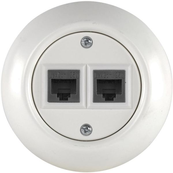Schneider Electric Renova Data-/telerasia uppoasennus, 2x8-nap. valkoinen