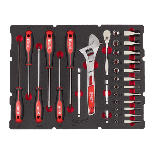Milwaukee 4932480717 Hylsyavainsarja 1/4", 35 osaa
