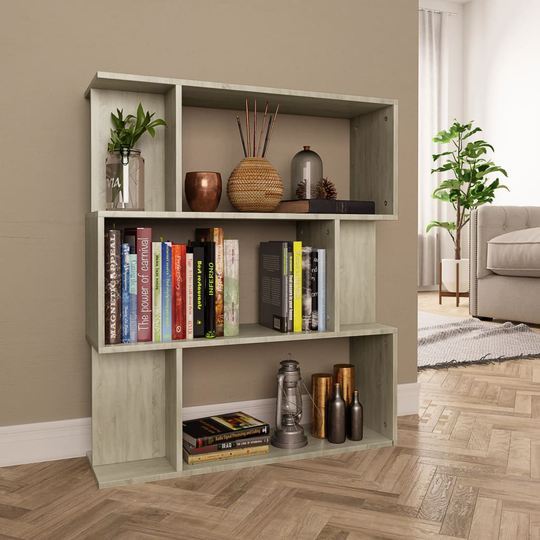 vidaXL Kirjahylly/tilanjakaja Sonoma tammi 80x24x96 cm lastulevy