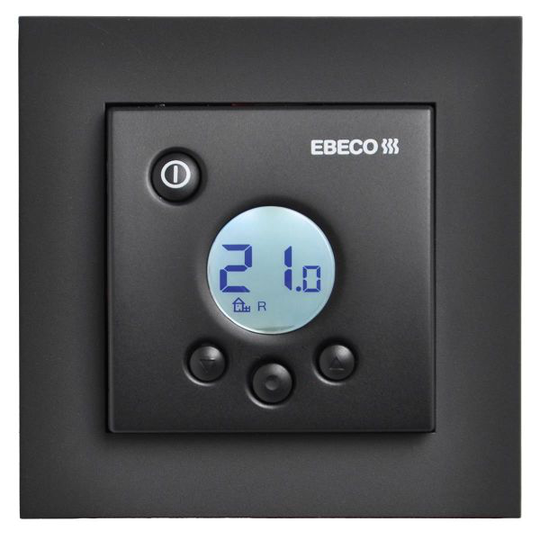 Ebeco Front Cover 8581615 Peitelevy EB-Therm 205 -termostaattiin Musta