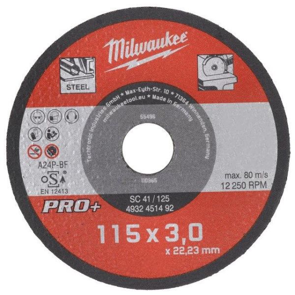 Milwaukee SCS 41 PRO+ Katkaisulaikka 115x3 mm.
