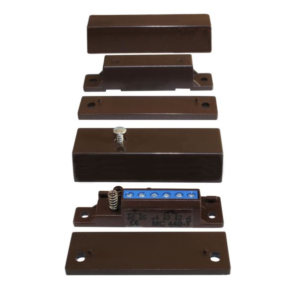 Alarmtech MC 440-TB Magneettikytkimet pinta-asennus, 1 avautuva kytkin Ruskea