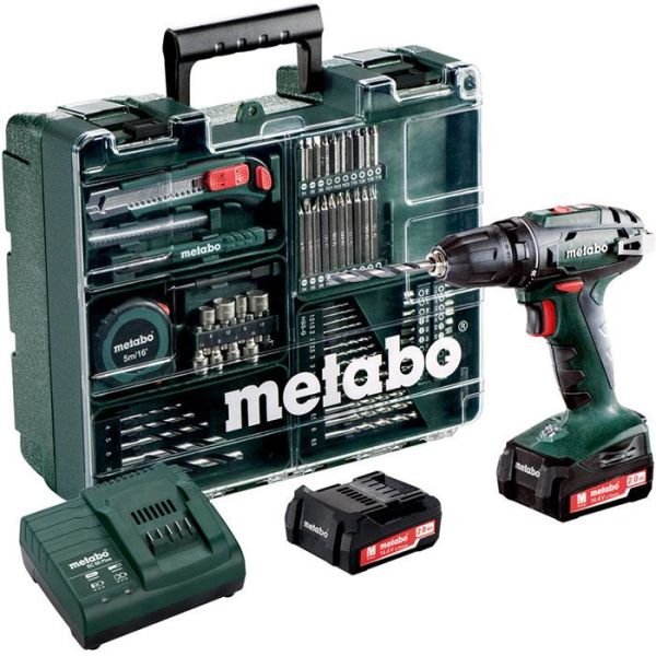 Metabo BS 14.4 SET Porakone-ruuvinväännin sis. 2,0 Ah:n akut, laturi & tarvikkeita