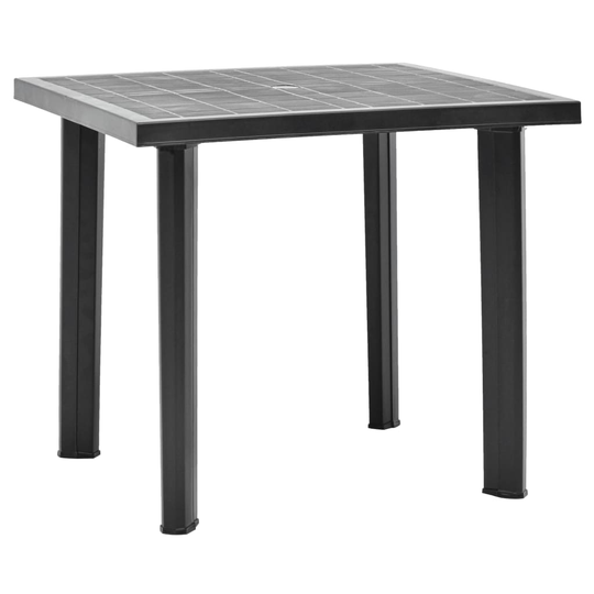 vidaXL Puutarhapöytä antrasiitti 80x75x72 cm muovi
